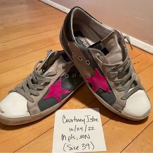Golden Goose Camo/Fuchsia Superstar Sneakers Size 39 8.5